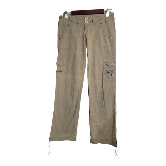 BRUNT Pants Womens Size 29x32 Brown Cargo Utility Workwear Hiking Outdoors - Picture 1 of 16